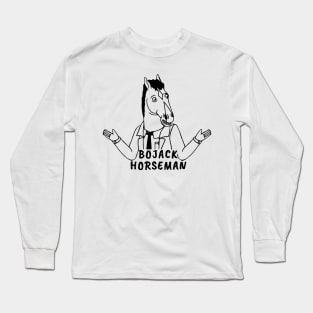 bojack horseman line art Long Sleeve T-Shirt